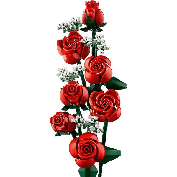 Lego flowers bouquet of roses set 10328 - view of the roses in a thin arrangement