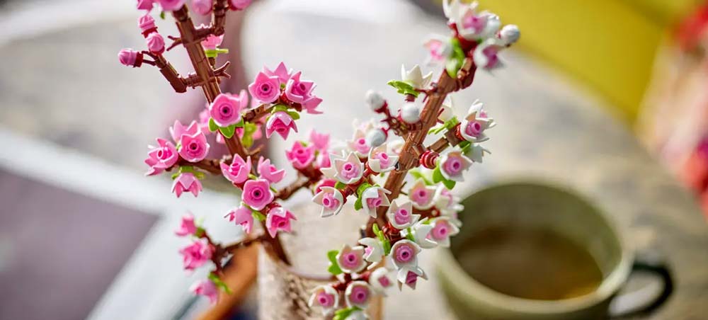 Lego cherry blossom in a vase