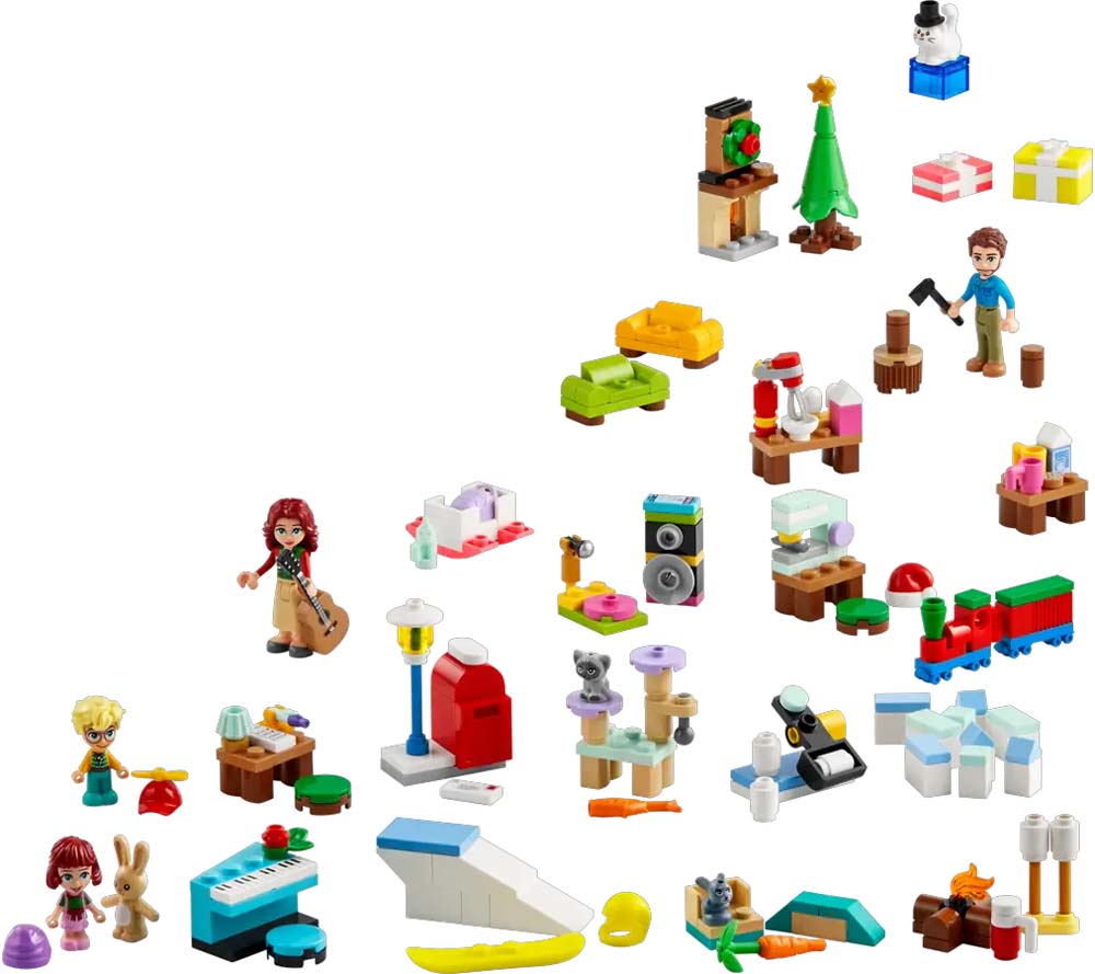 Elements from the Lego Friends Advent Calendar 2024